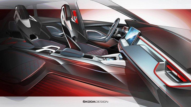 斯柯達發布VISION RS預告圖 巴黎車展首發 