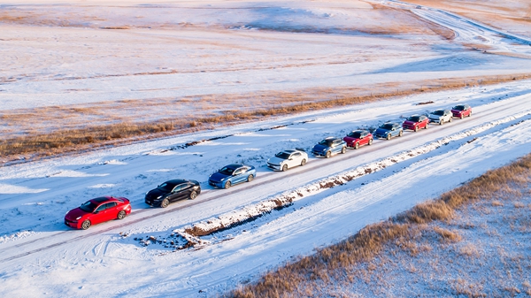 a 領克全系家族車隊整編行進在冰天雪地.jpg